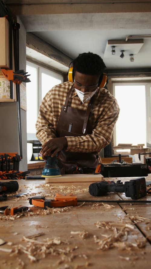 Man doing Woodcraft