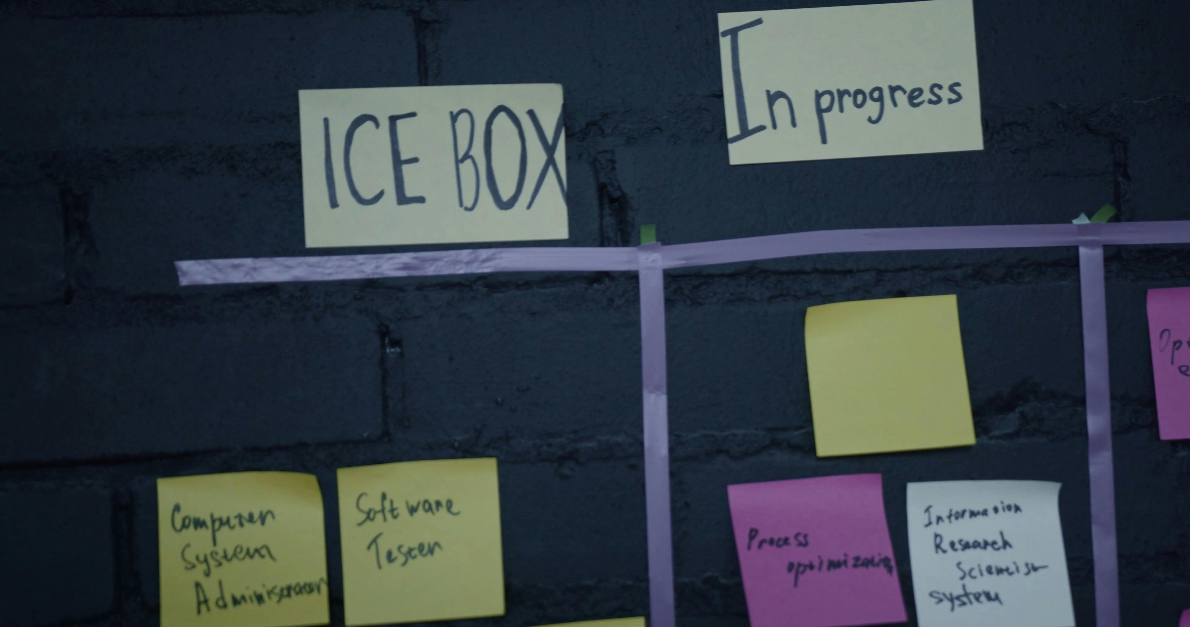 CloseUp View of Sticky Notes on a Brick Wall · Free Stock Video