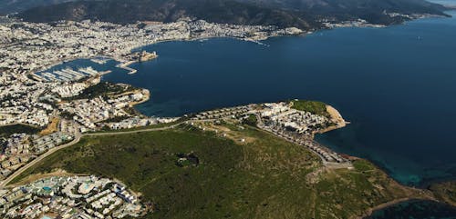 Drone Footage of a Coastal City