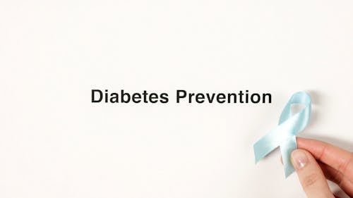 Blue Ribbon As Symbol For World Diabetes Dayc