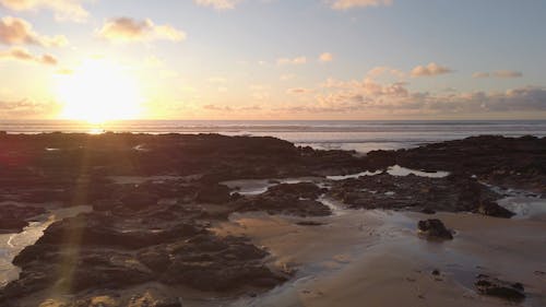 Beach Scenery During Golden Hour