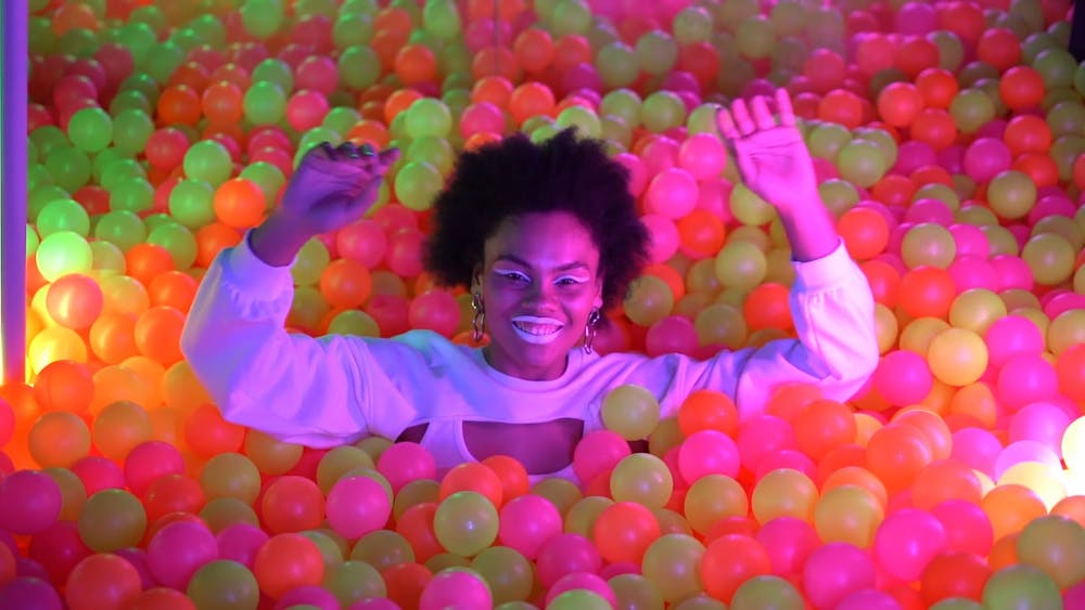 Woman in a Ball Pit · Free Stock Video