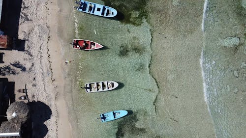 Small Boats on Sand Beach