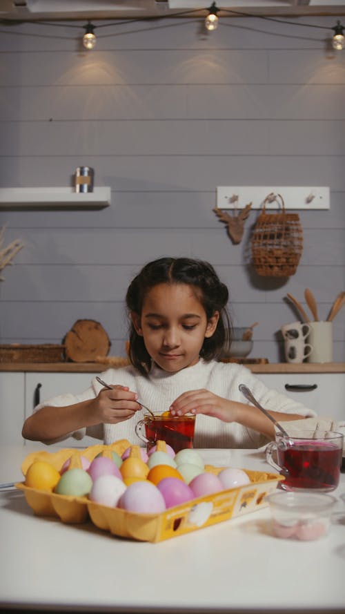 Ac Girl Coloring Easter Eggs