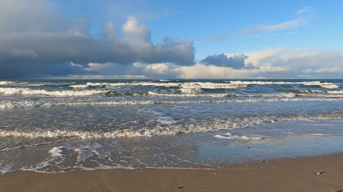 Waves Rushing to the Shore