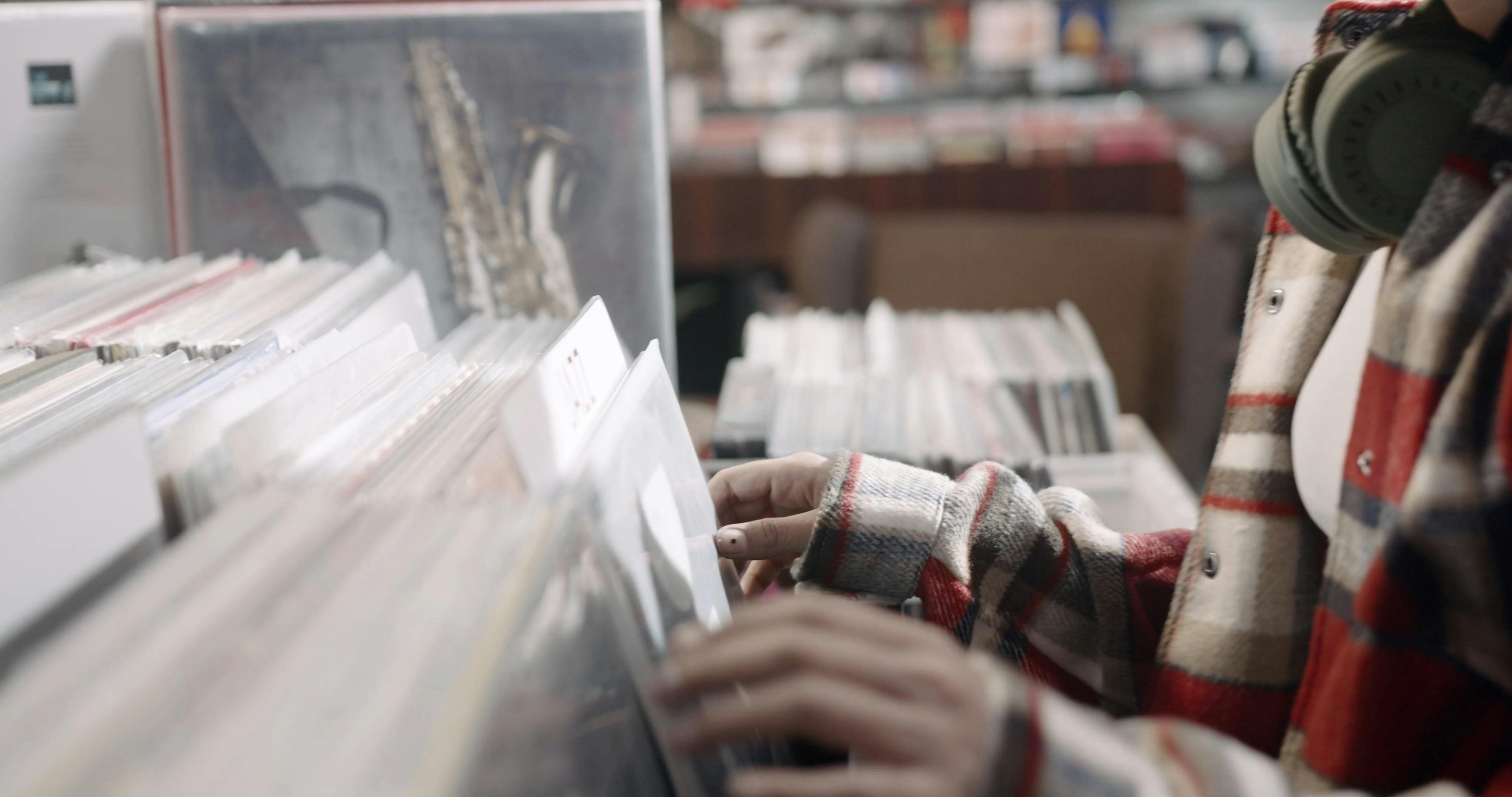 People Choosing Vinyl Records · Free Stock Video