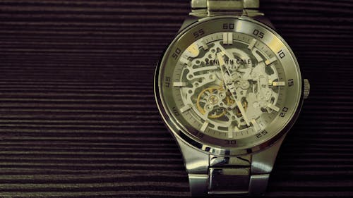 Close up Shot of a Skeleton Watch