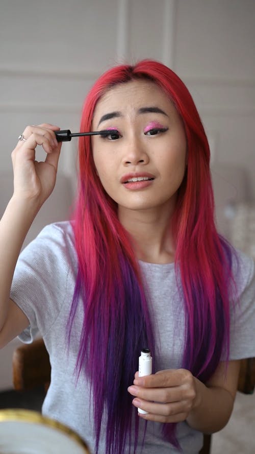 Woman Applying Mascara