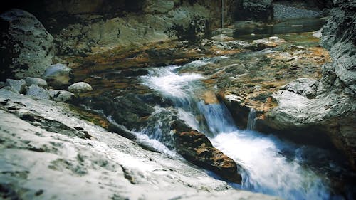 Stream Flowing Over Rocks