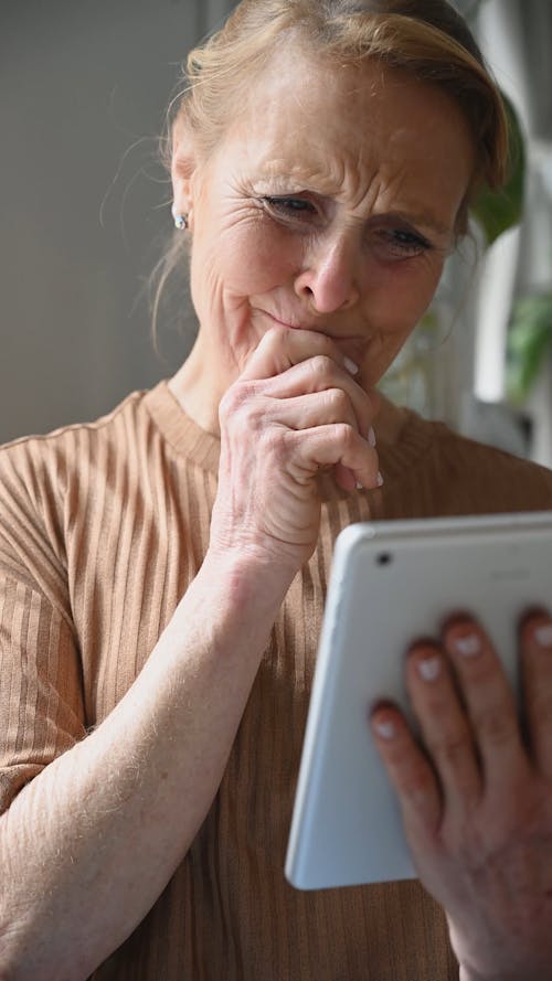 Elderly Woman on Video Call