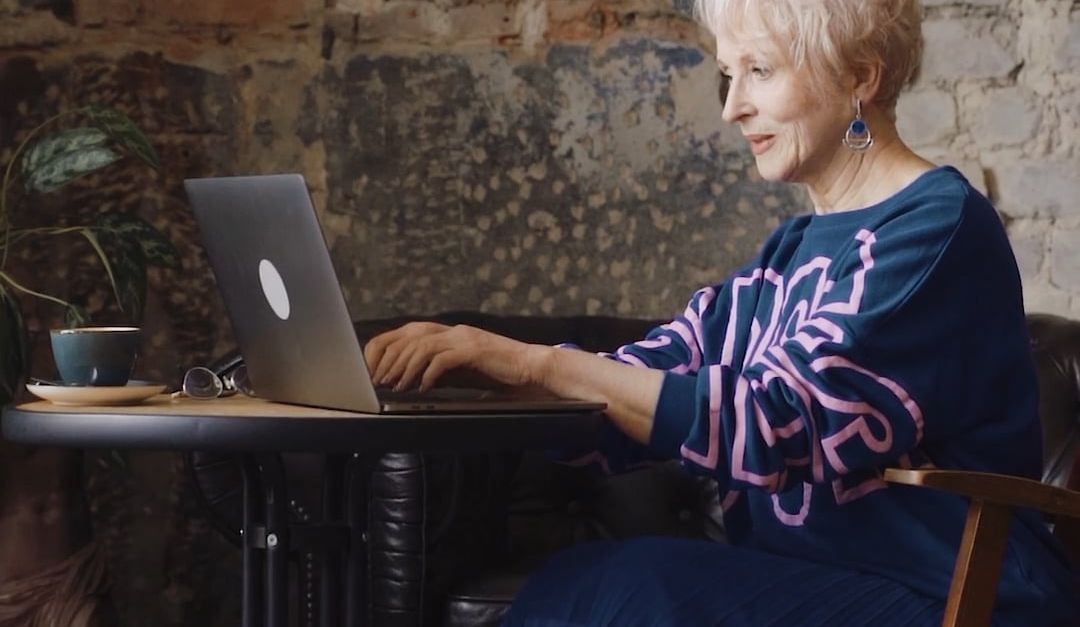 Elderly Woman Typing on a Laptop Free Stock Video Footage, Royalty-Free ...