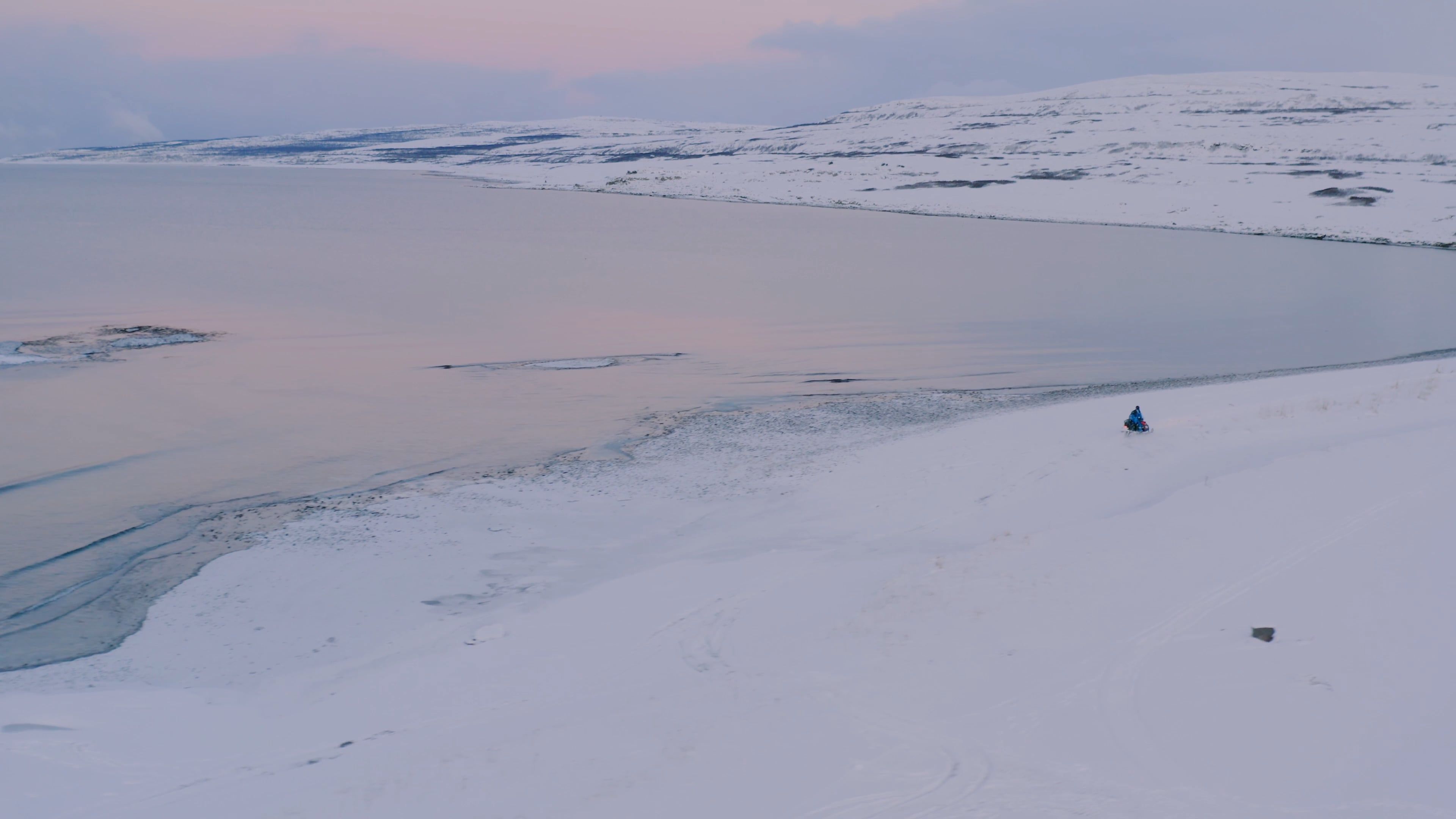 An Aerial Footage of a Snow Covered Landscape Free Stock Video Footage ...