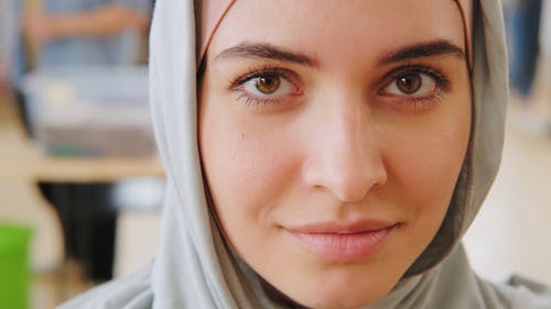 Close-up Video of Woman's Beautiful Face