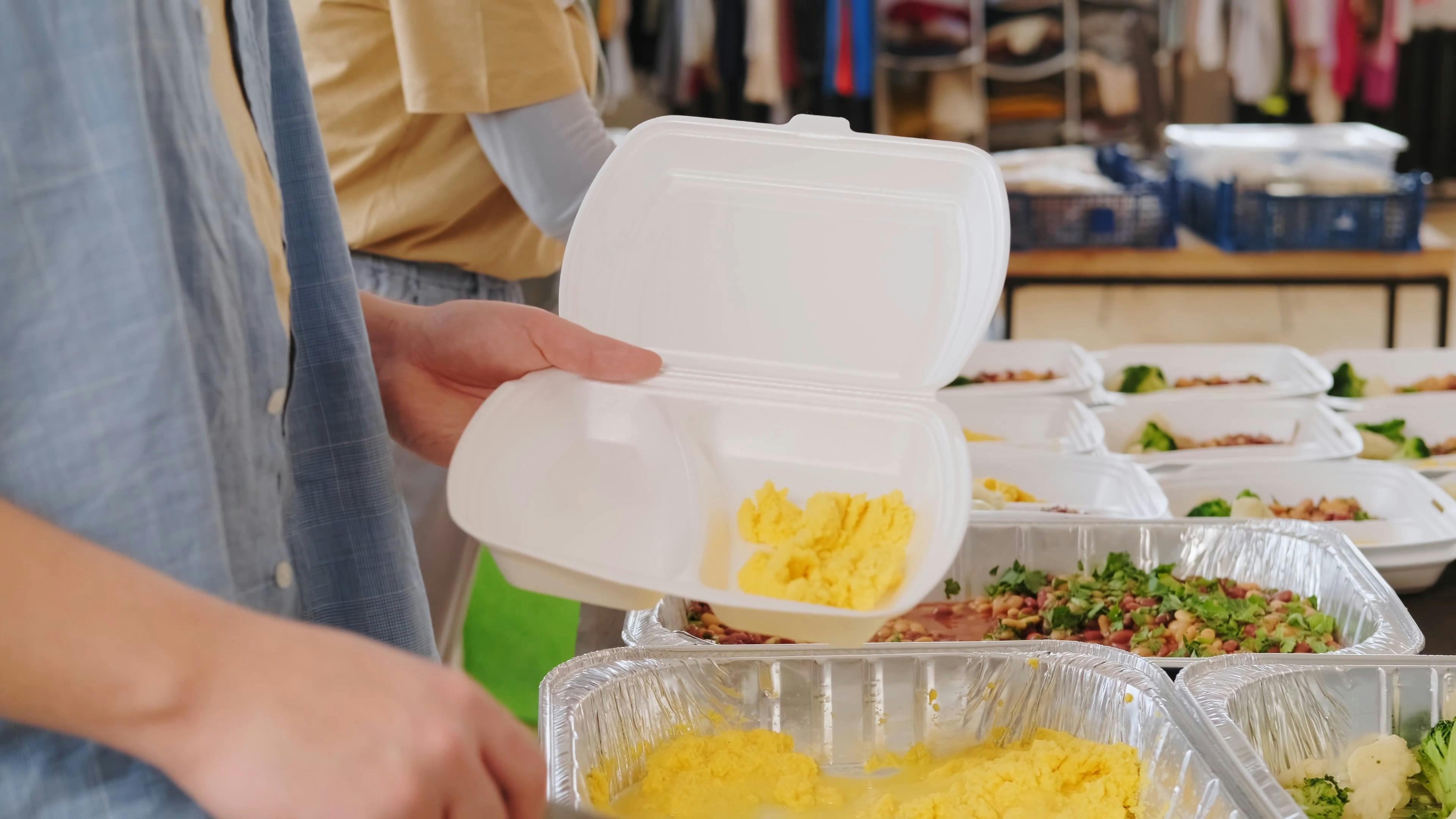 Distributing Packed Meals · Free Stock Video