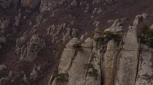 Aerial Footage of a Rock Formations