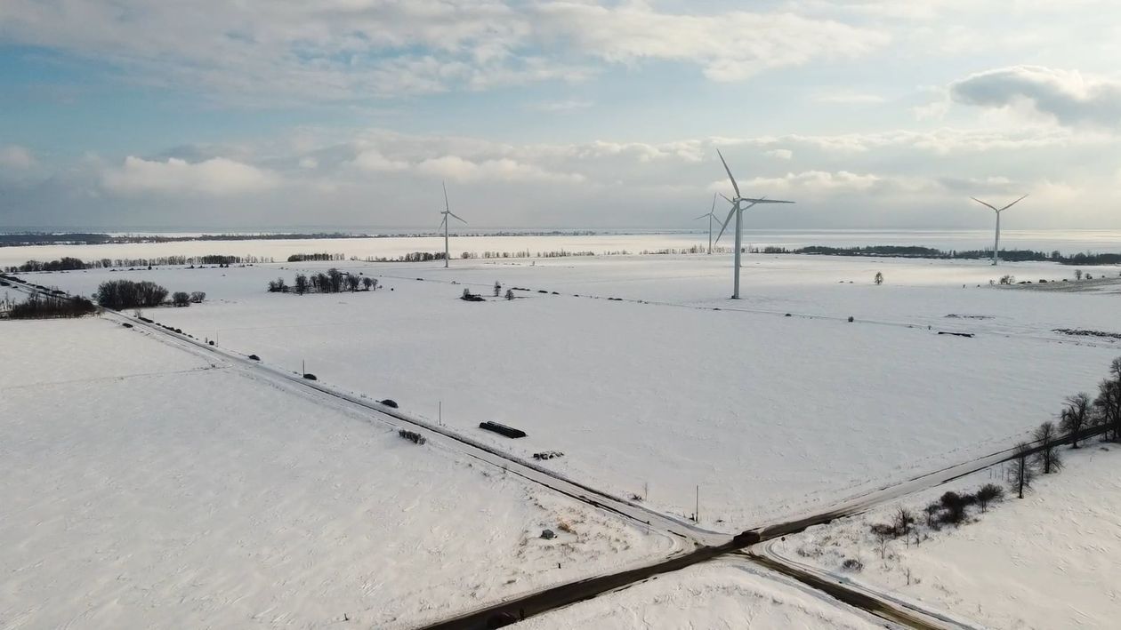 An Aerial Footage of a Snowy Field Free Stock Video Footage, Royalty ...