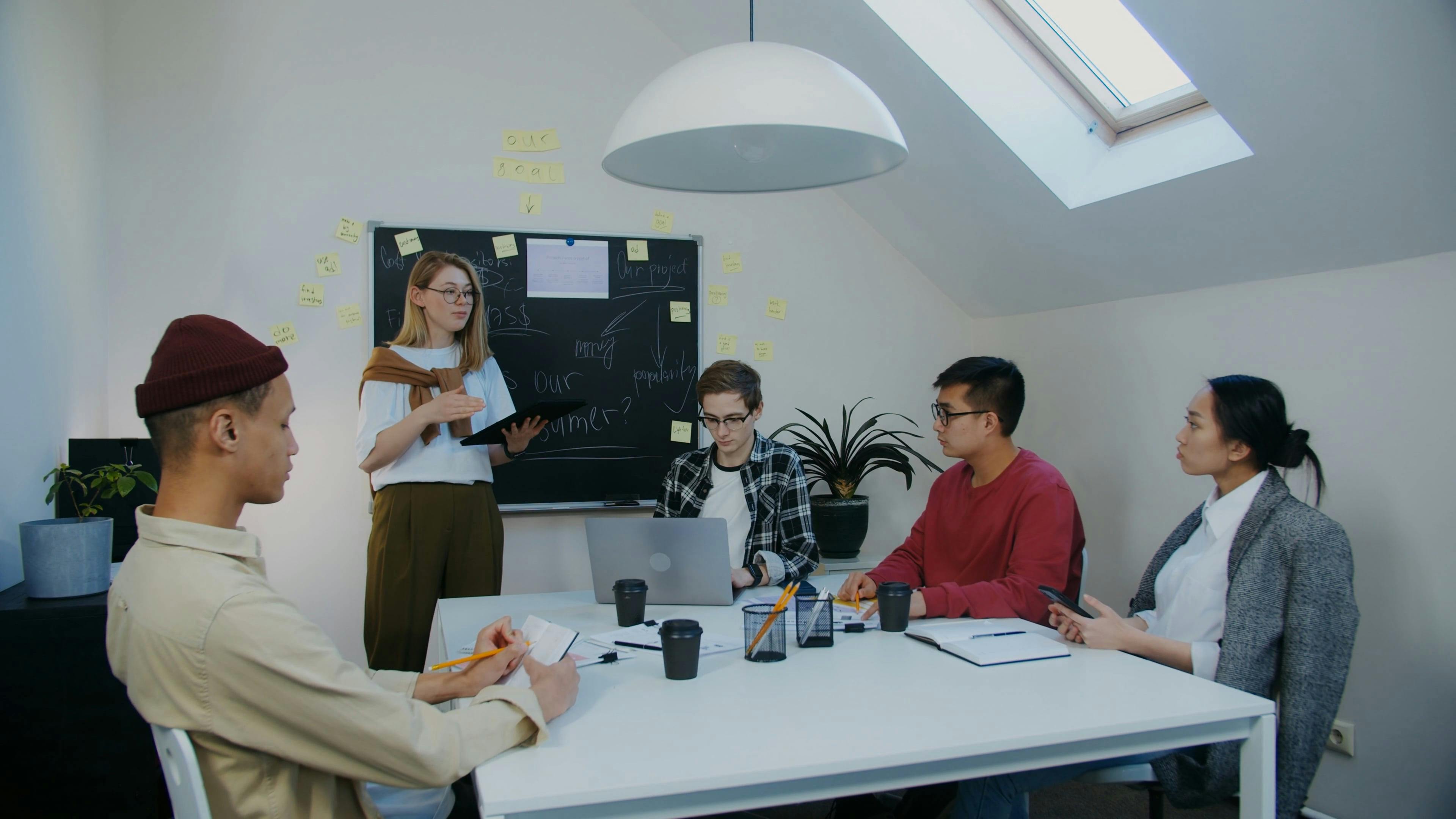 A Person Discussing in Front of the Team \u00b7 Free Stock Video