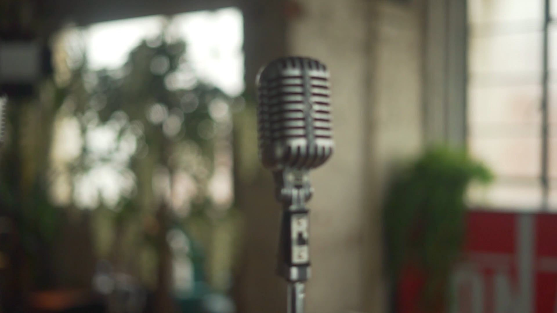 Close-Up Video of a Vintage Microphone Free Stock Video Footage ...