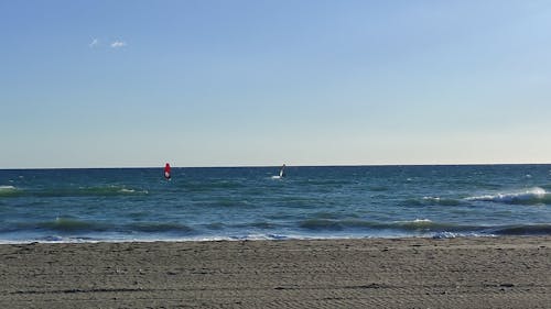 A Video Footage of Crashing Waves on the Beach