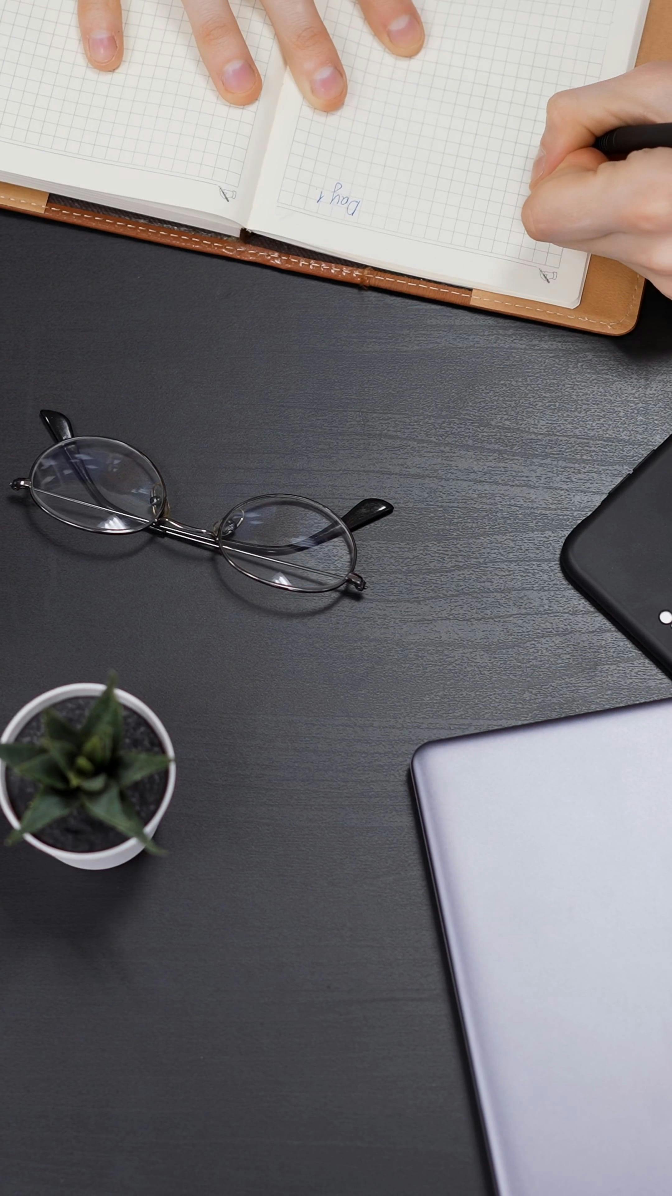 A Man Using A Pen For Writing · Free Stock Video
