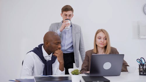 Office People Working and Having Coffee