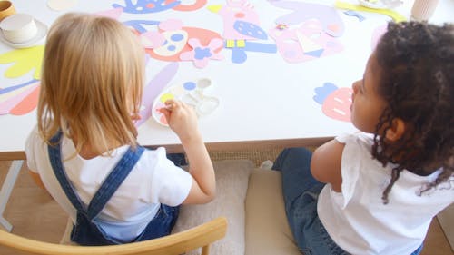 Two Girls Focus In Artworks