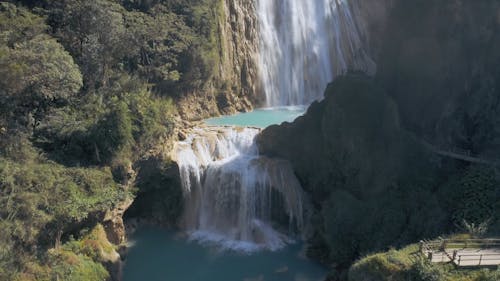 Aerial Shot of a Water Falls