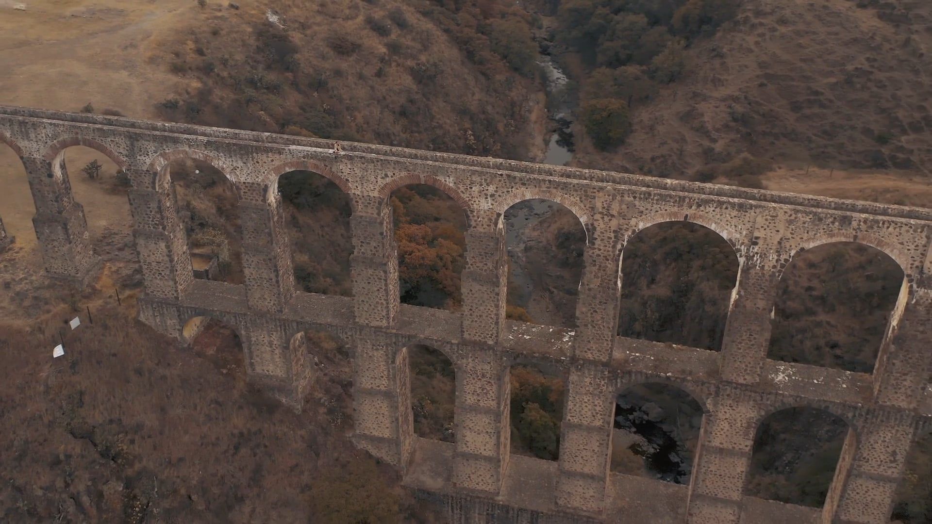 Drone Footage of an Aqueduct · Free Stock Video