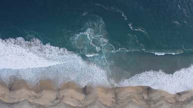 drone footage of a seashore