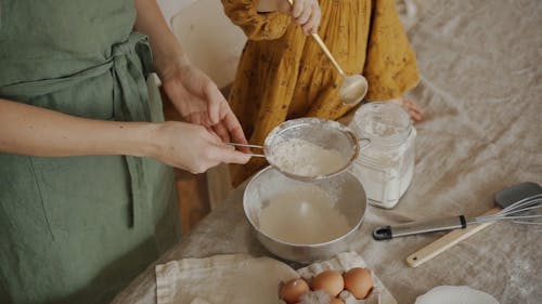 A Mother Baking with Her Daughter