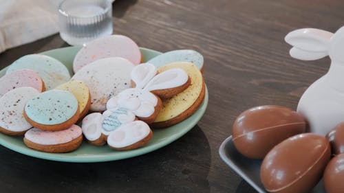 An Easter Cookies on a Plate