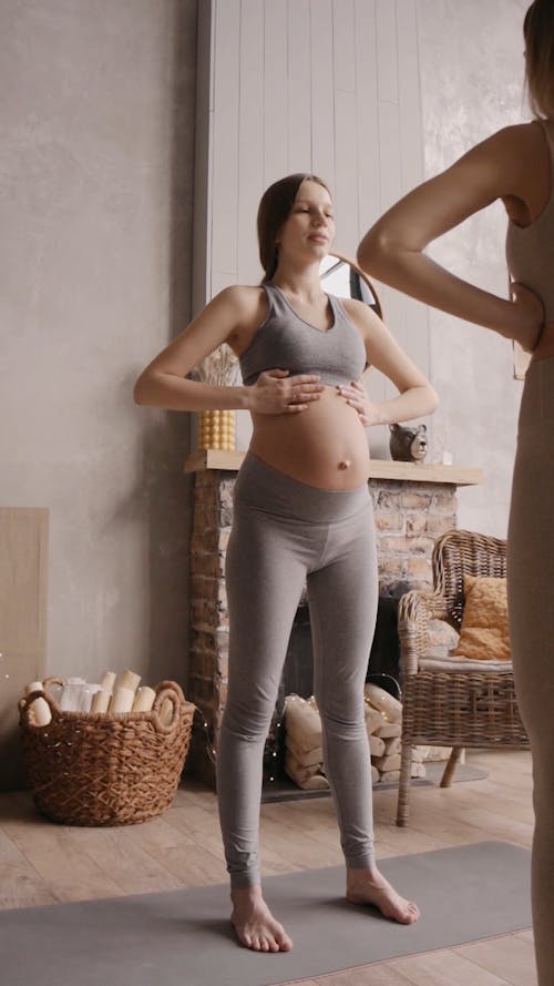 A Pregnant Woman Learning Proper Breathing