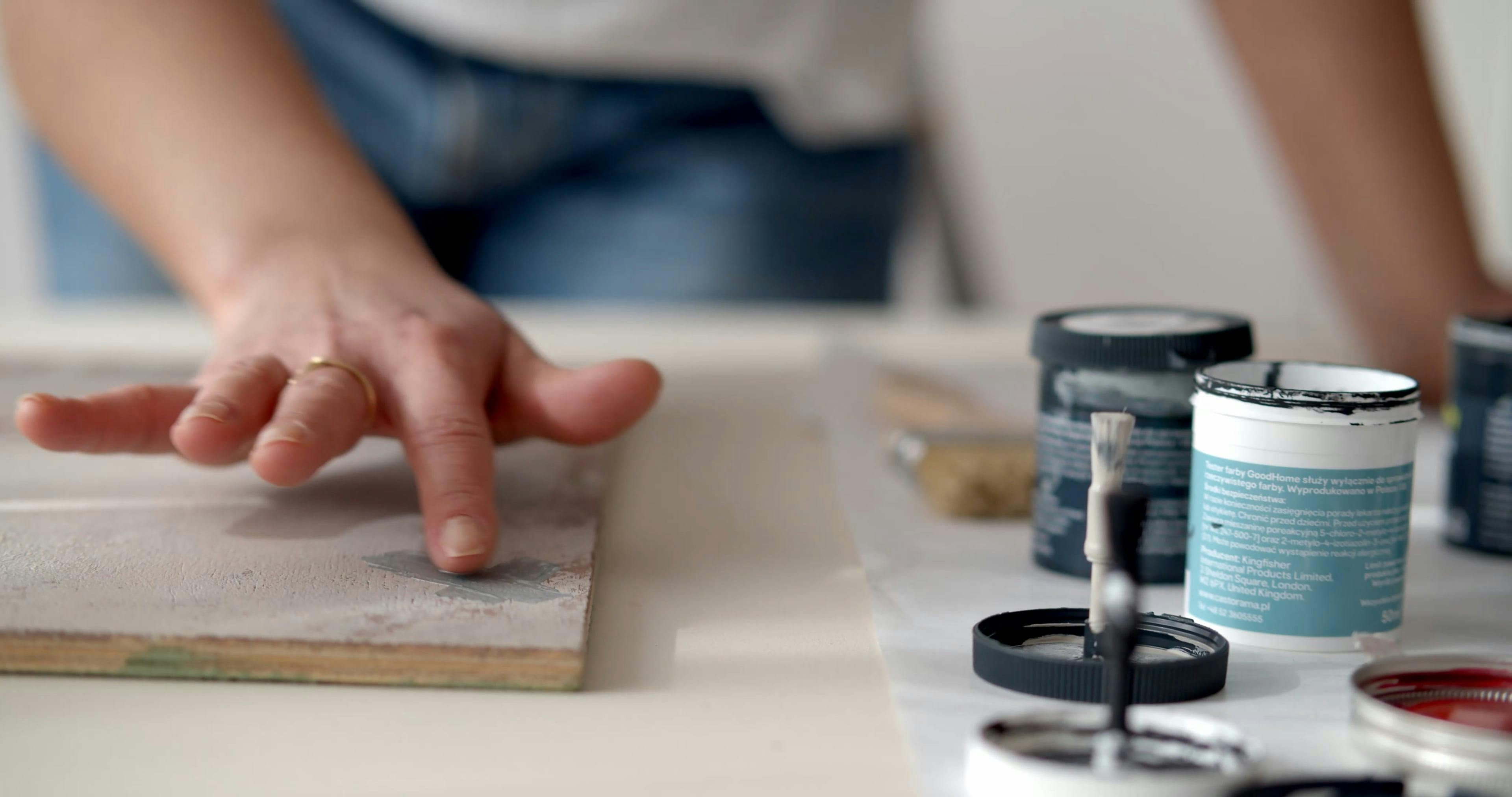 A Woman Painting on a Canvas Using Fingers Free Stock Video Footage,  Royalty-Free 4K & HD Video Clip