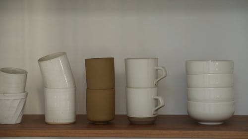 Ceramic Tableware on a Surface