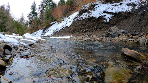 Water Flowing Into the River