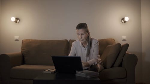 Woman Using a Laptop