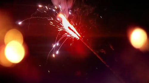 Close Up Video of a Sparkler