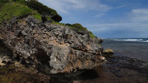 Drone Footage Of Mountain Cliff Coast