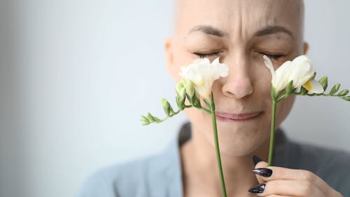 Close-Up View of a Person Looking Depressed and Lonely