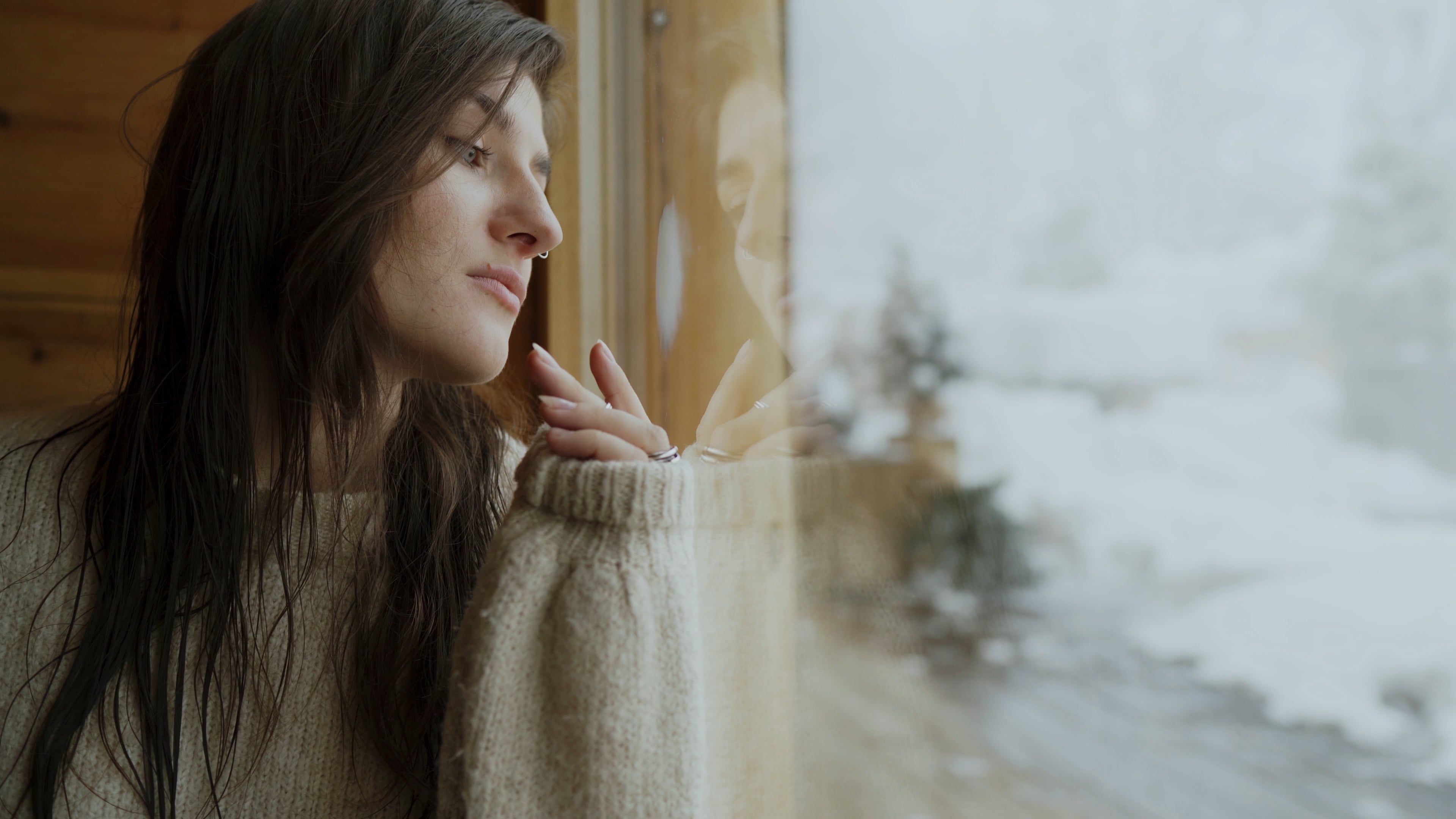 A Woman Looking Outside Free Stock Video Footage, Royalty-Free 4K & HD ...