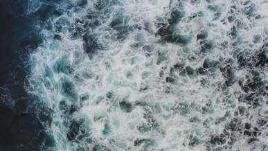 top view of sea waves