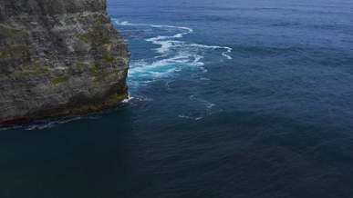 drone footage of coastal cliff