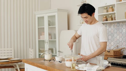 A Man Preparing Food