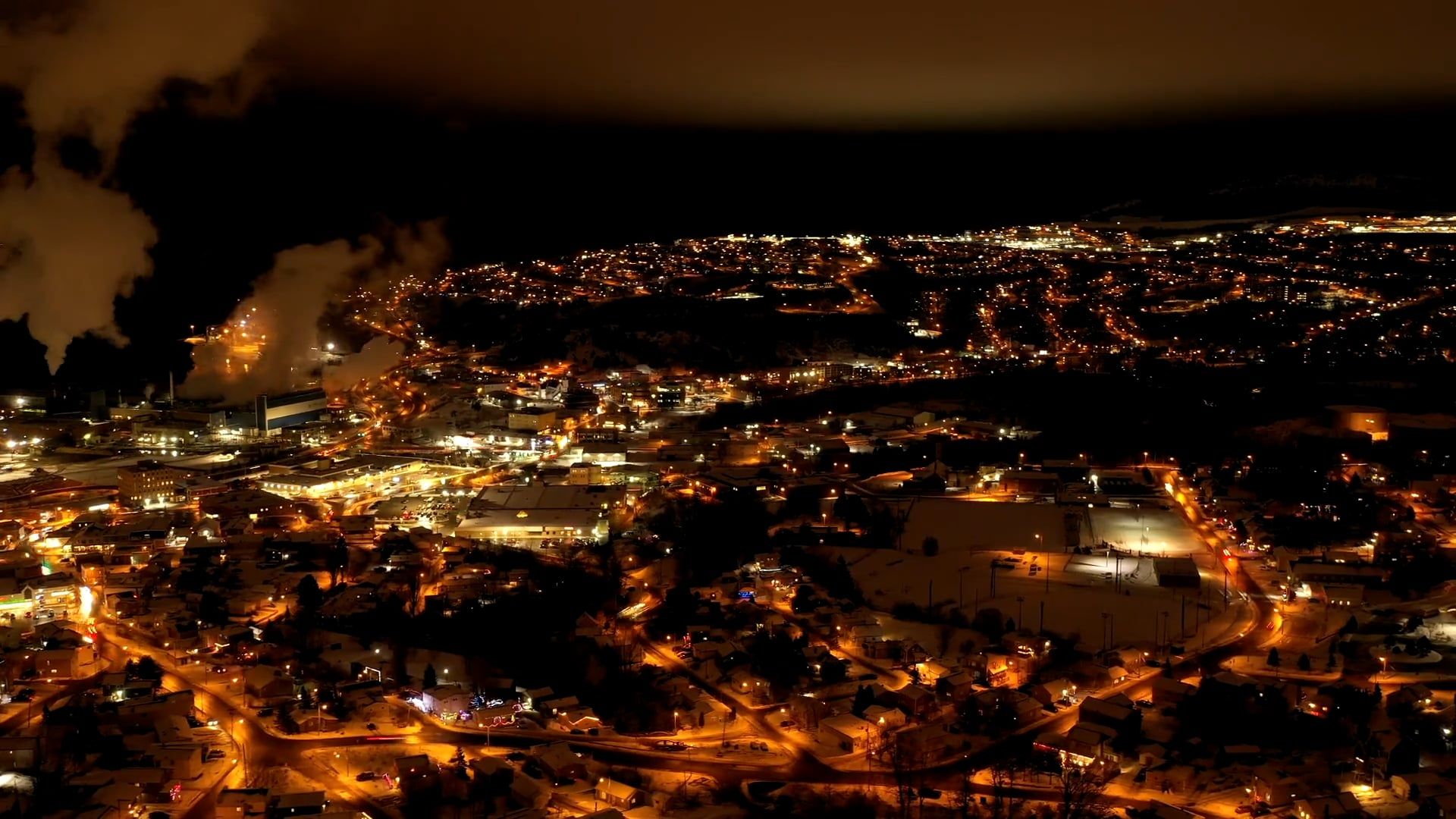 Drone Footage of a City at Night Free Stock Video Footage, Royalty-Free ...