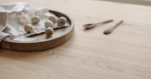 A Tray of Quail Eggs