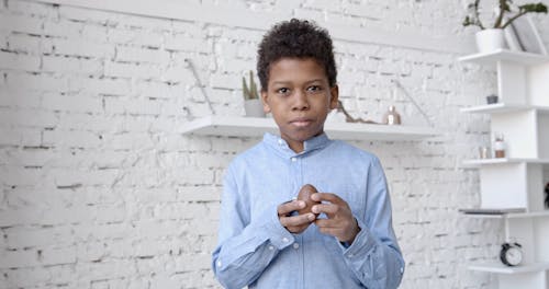Boy Eating a Chocolate Egg