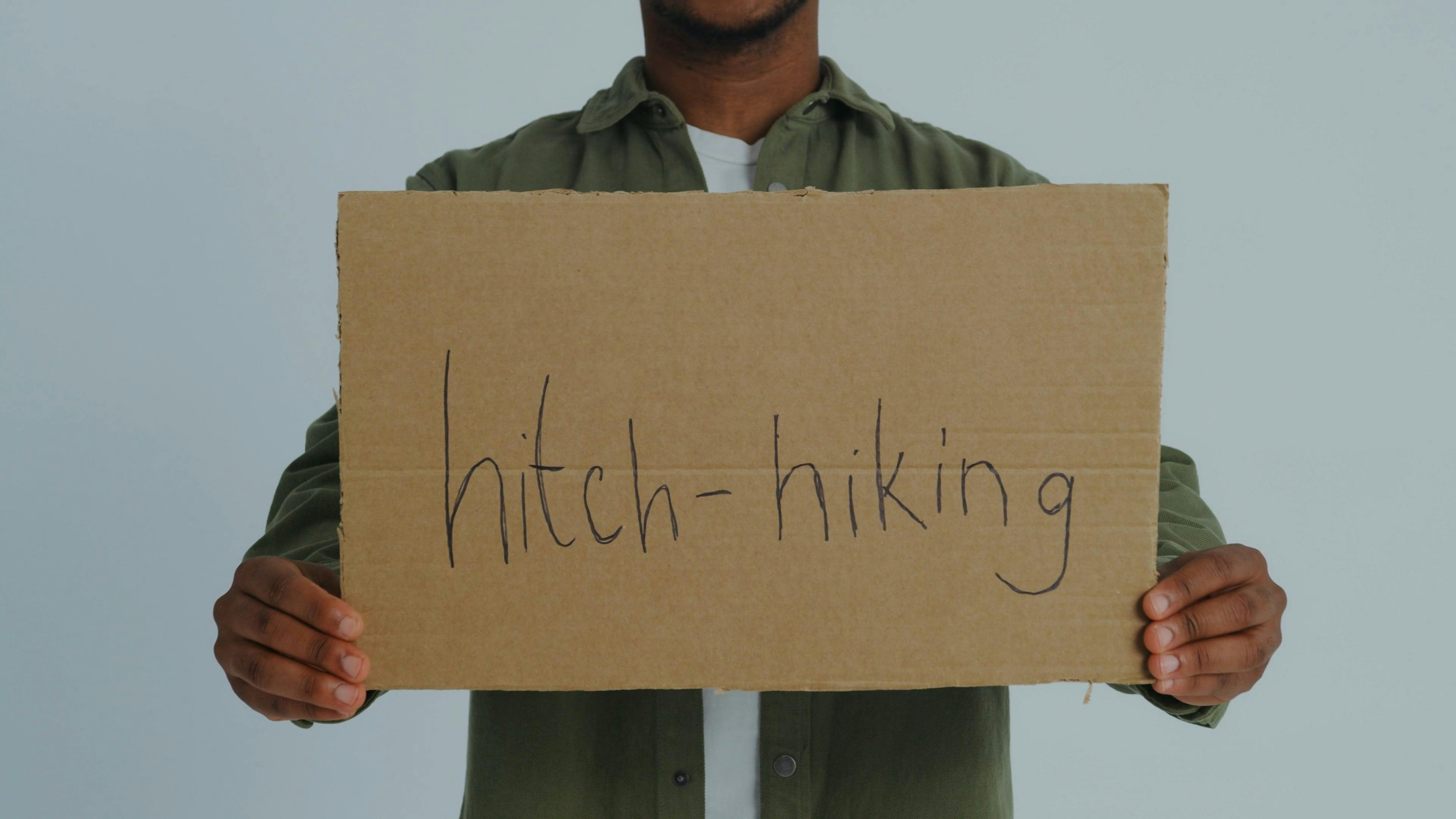 A Person Holding a Placard · Free Stock Video