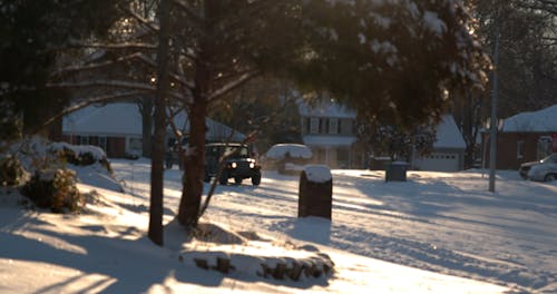 A Snow Capped Residential Area