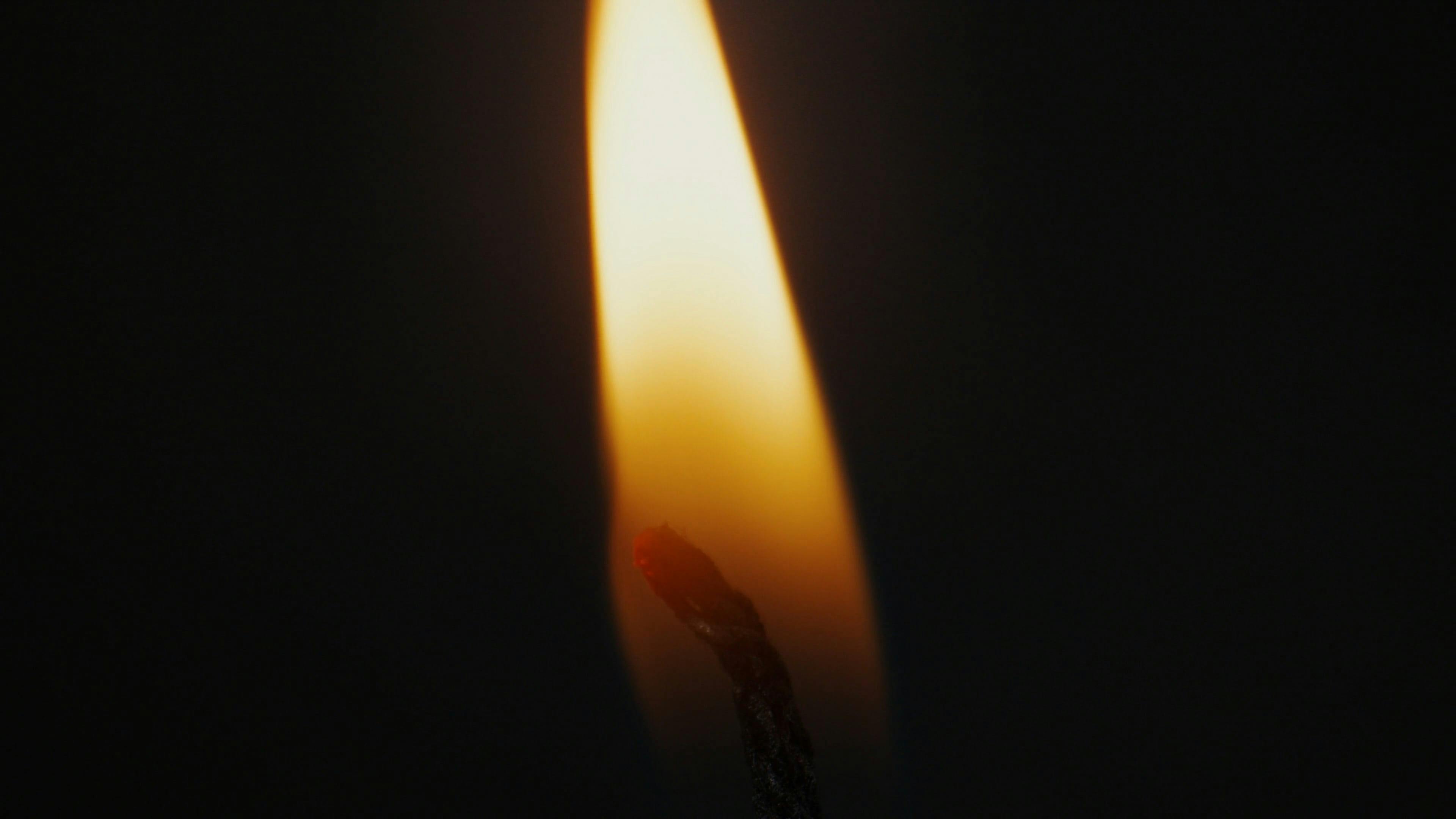 Video of a Candle Wick Burning · Free Stock Video