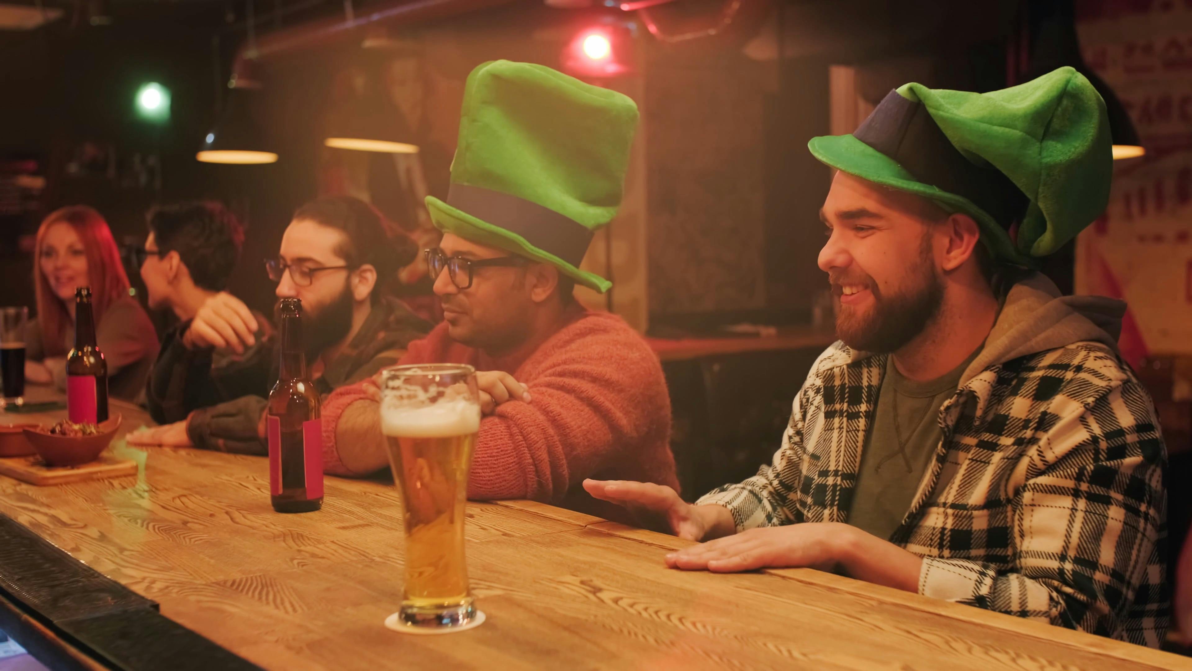 People at the Bar During Saint Patrick's Day · Free Stock Video